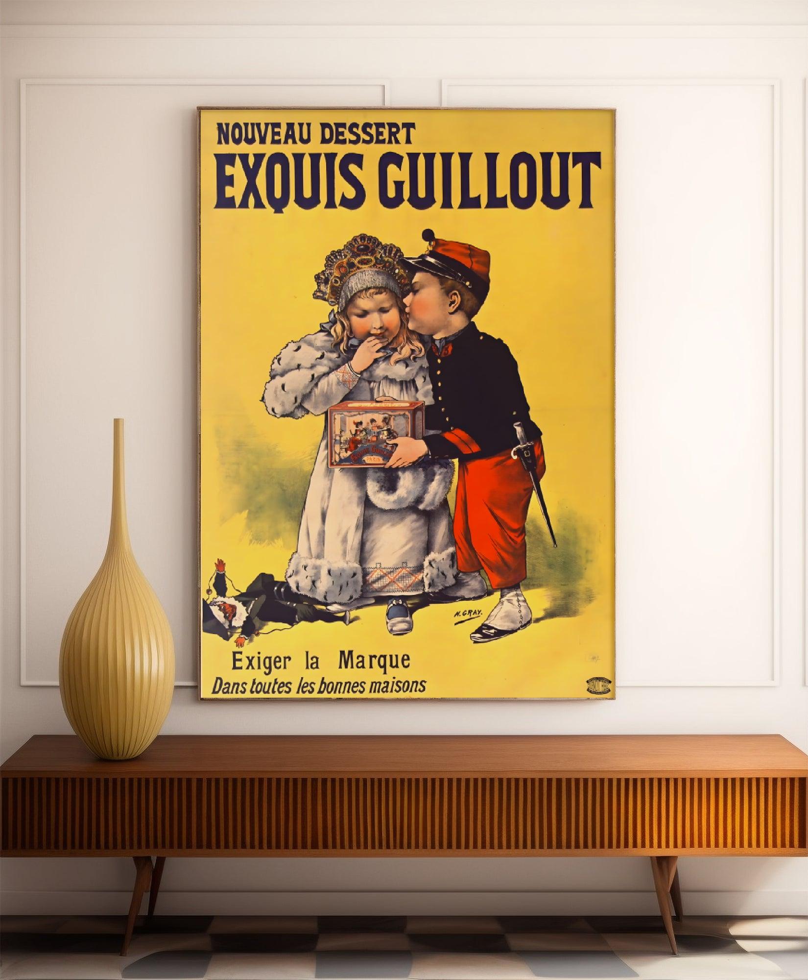 Affiche cuisine vintage "Exquis Guillout" - Vintaget - Haute Définition - papier mat 230gr/m² - Poster Vintage