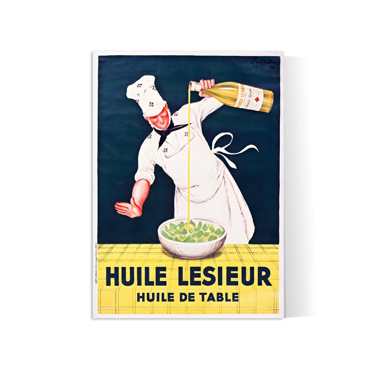 Affiche cuisine vintage "Huile Lesieur"- Leonetto Cappiello - Haute Définition - papier mat 230gr/m² - Poster Vintage