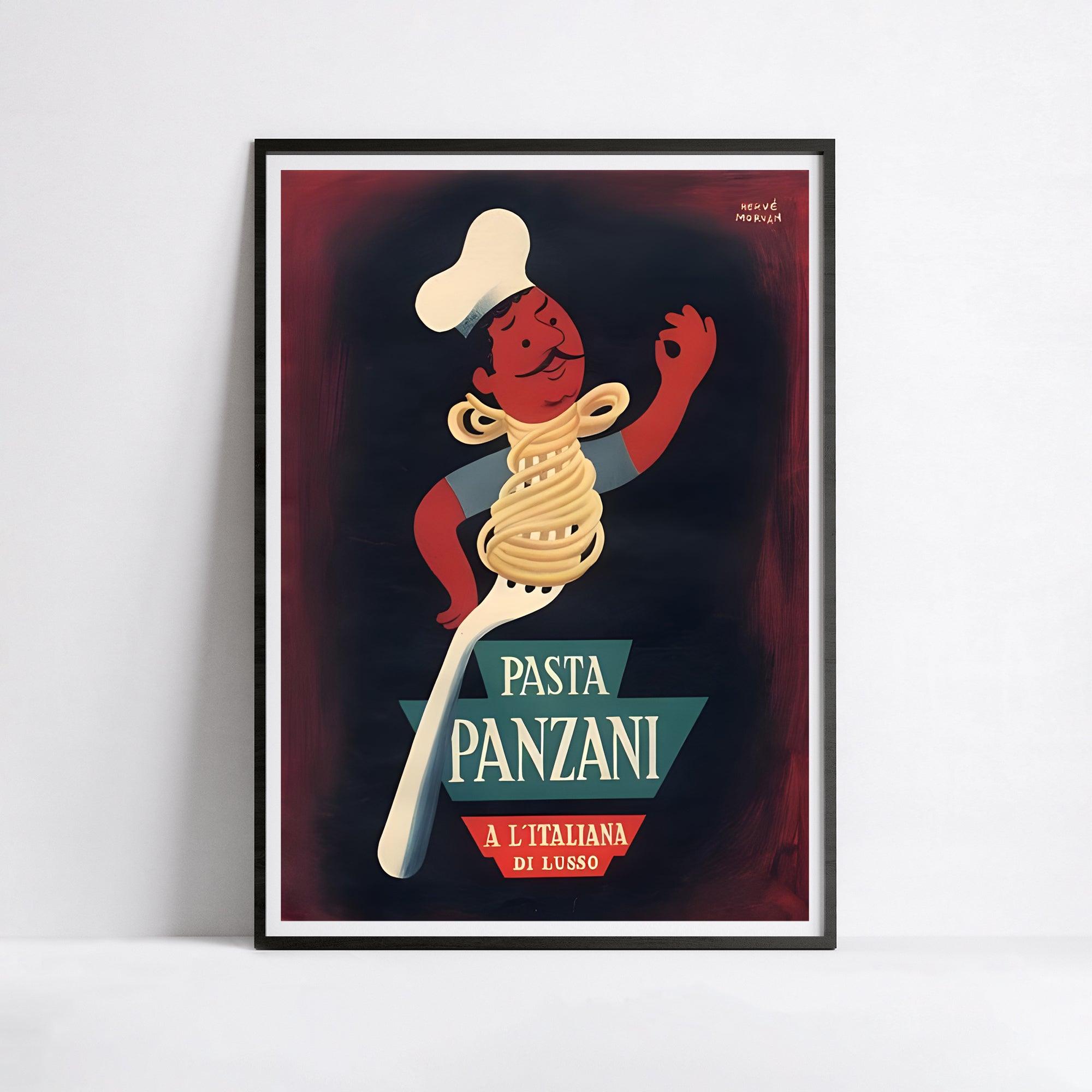 Affiche cuisine vintage "Panzani"- Hervé Morvan - Haute Définition - papier mat 230gr/m² - Poster Vintage