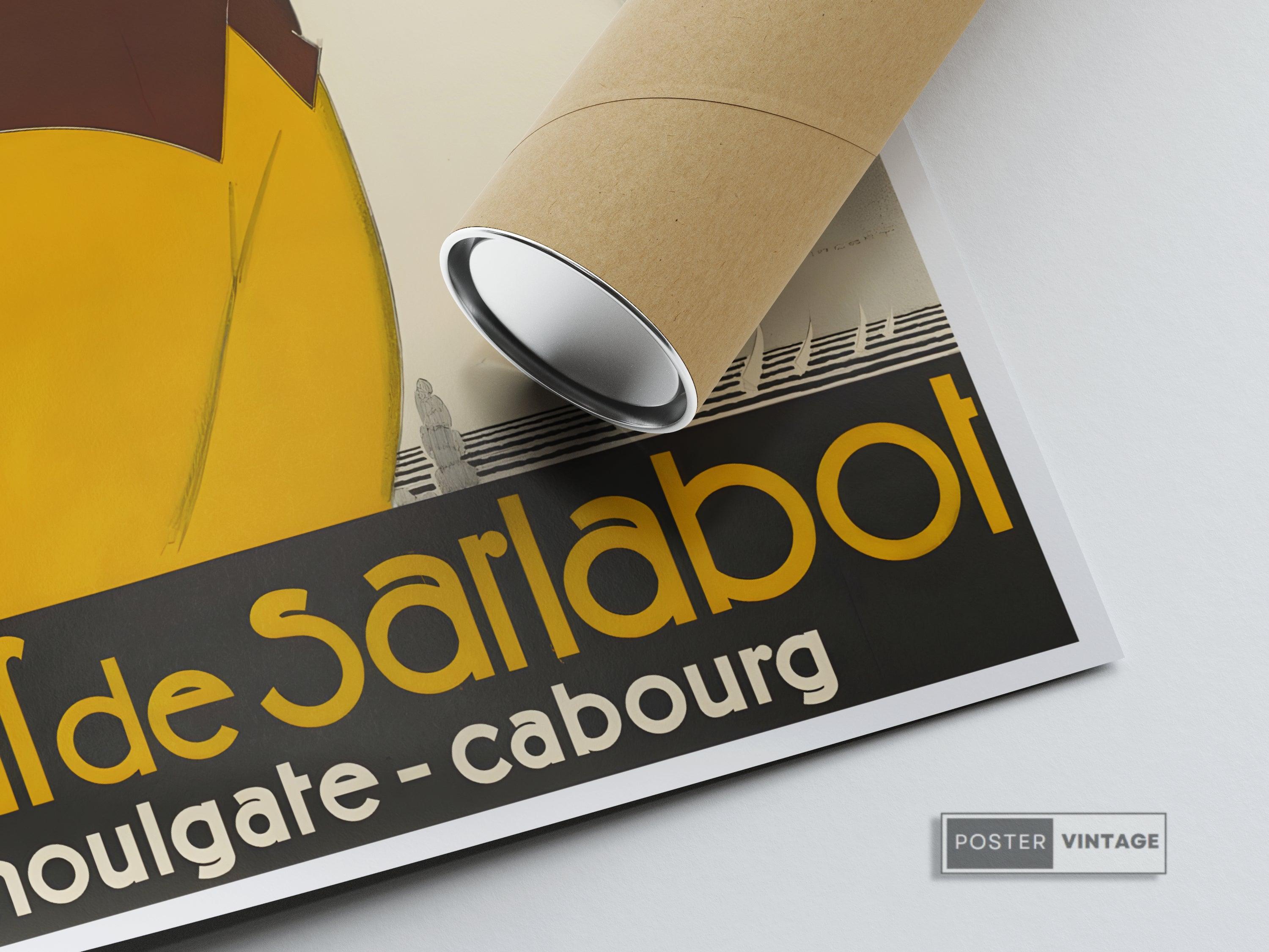 Affiche golf vintage "Sarlabot" - Art déco- Haute Définition - papier mat 230gr/m2 - Poster Vintage