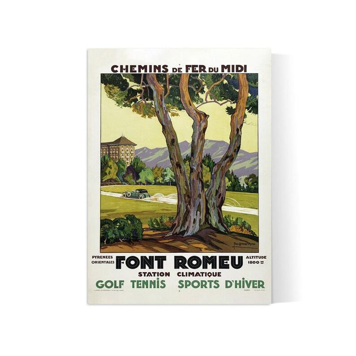 Poster Hockey Sur Glace FONT ROMEU - Affiche Vintage 40x60cm, PostersAndCo