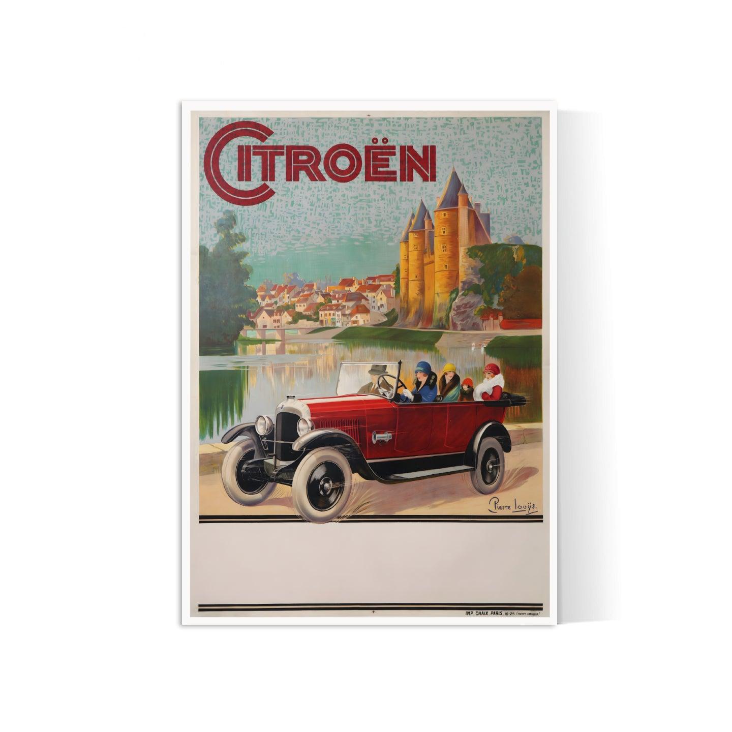 Affiche publicitaire vintage "Citroën" - Pierre Louys - Haute Définition - papier mat 230gr/m² - Poster Vintage