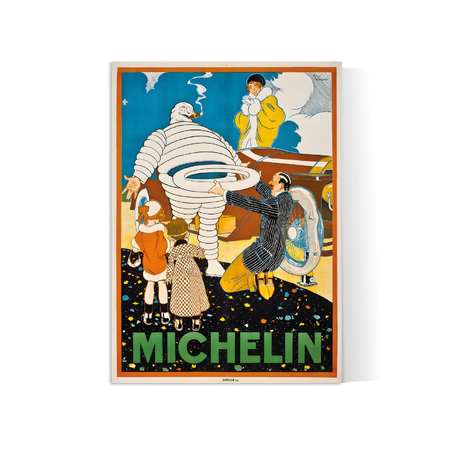 Affiche publicitaire vintage " Michelin" - René Vincent - Haute Définition - papier mat 230gr/m² - Poster Vintage