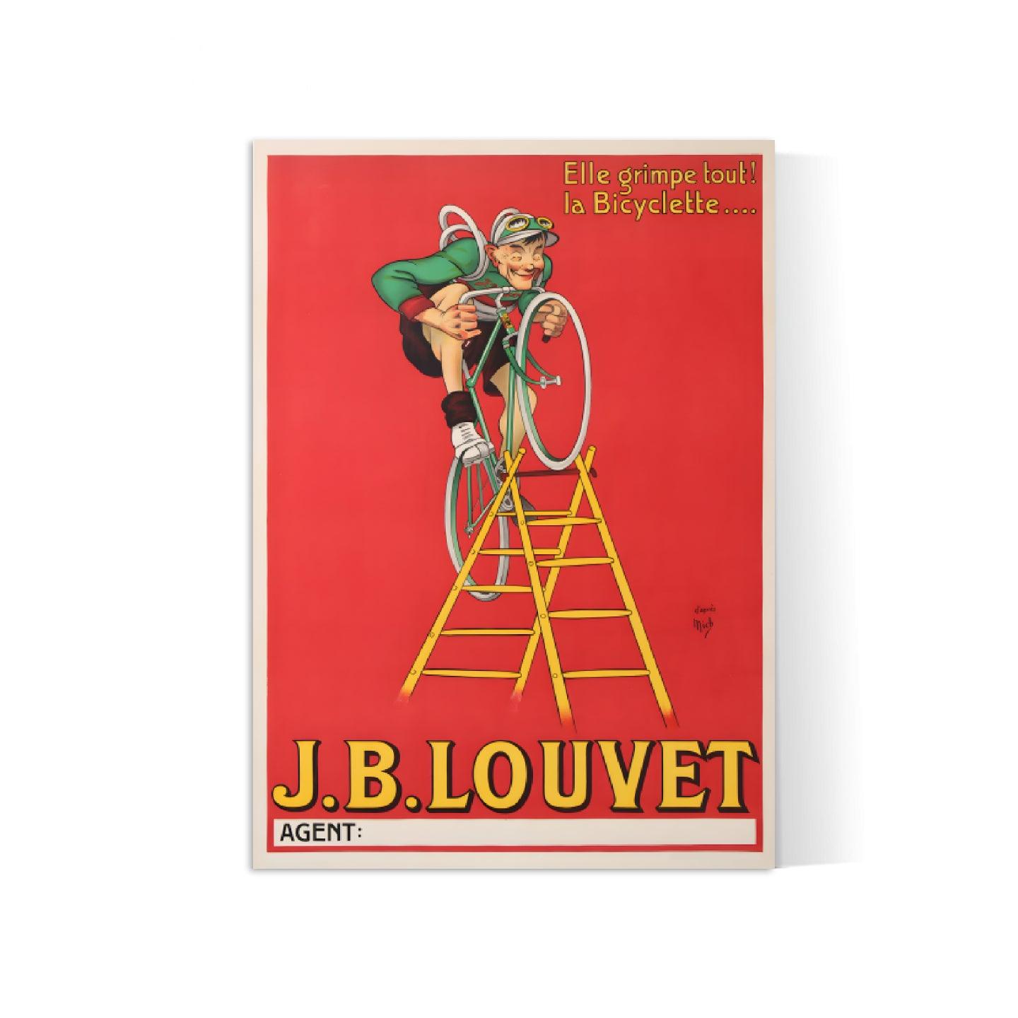 Affiche velo vintage "J.B. Louvet" - Mich - Haute Définition - papier mat 230gr/m² - Poster Vintage