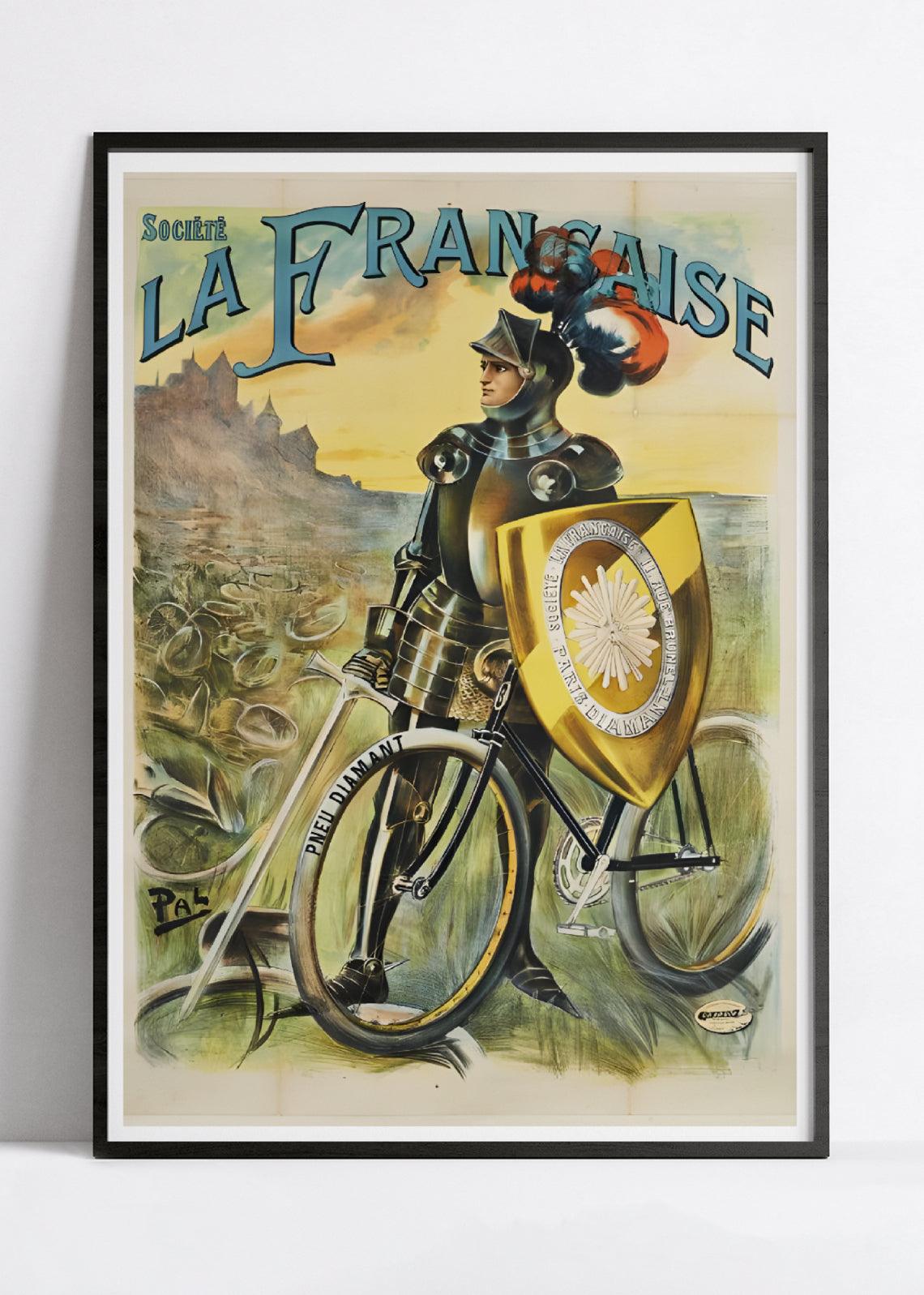 Affiche velo vintage "La française" - PAL - Haute Définition - papier mat 230gr/m² - Poster Vintage