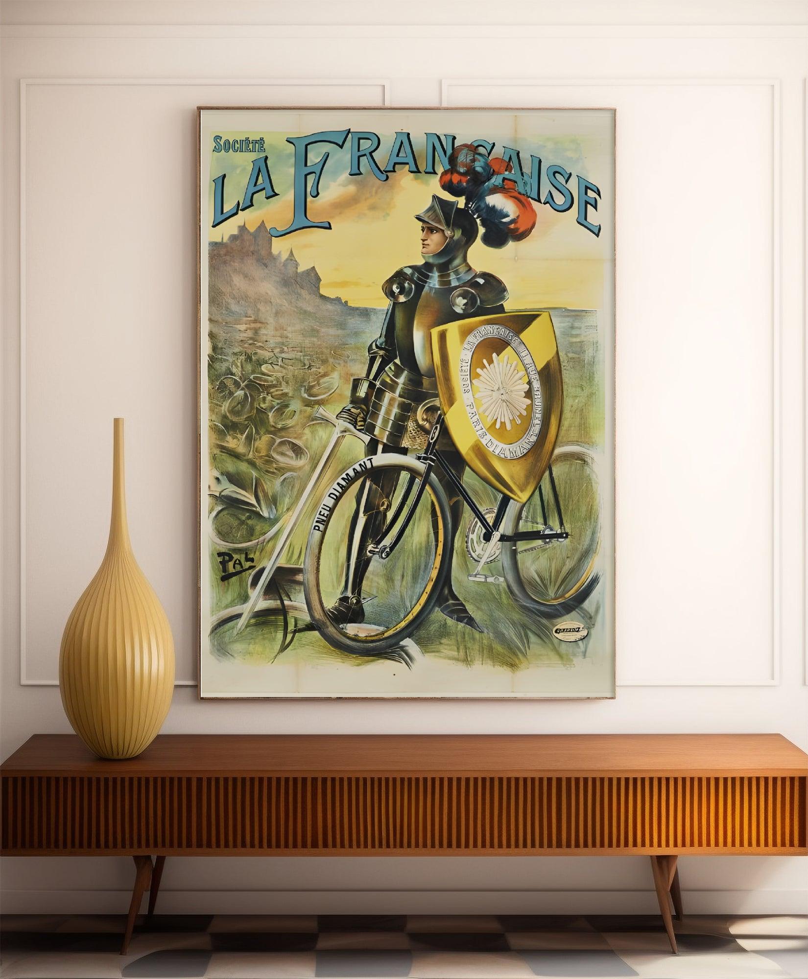 Affiche velo vintage "La française" - PAL - Haute Définition - papier mat 230gr/m² - Poster Vintage