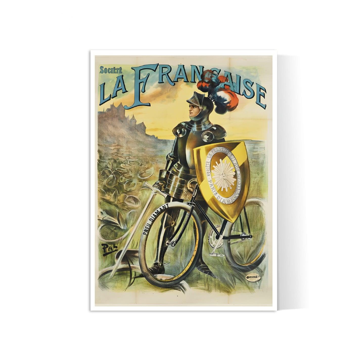 Affiche velo vintage "La française" - PAL - Haute Définition - papier mat 230gr/m² - Poster Vintage