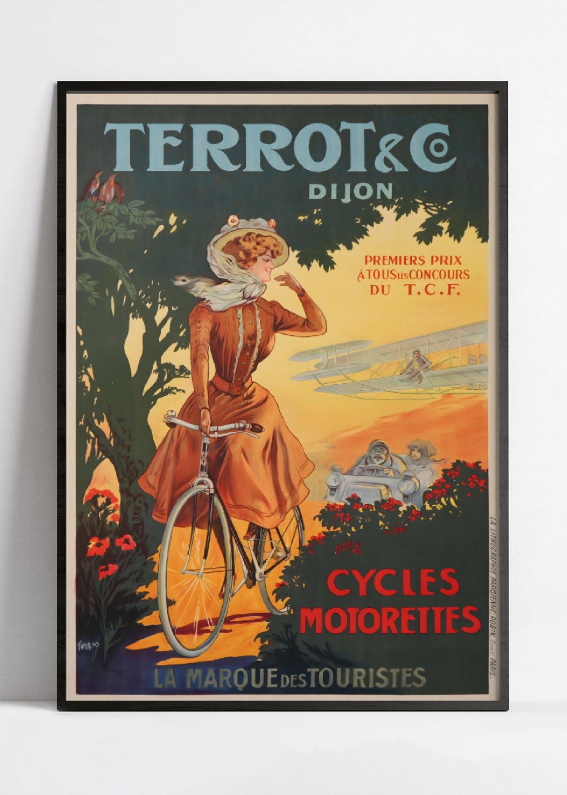 Affiche velo vintage "Terrot et Compagnie" - Francisco Tamagno - Haute Définition - papier mat 230gr/m² - Poster Vintage