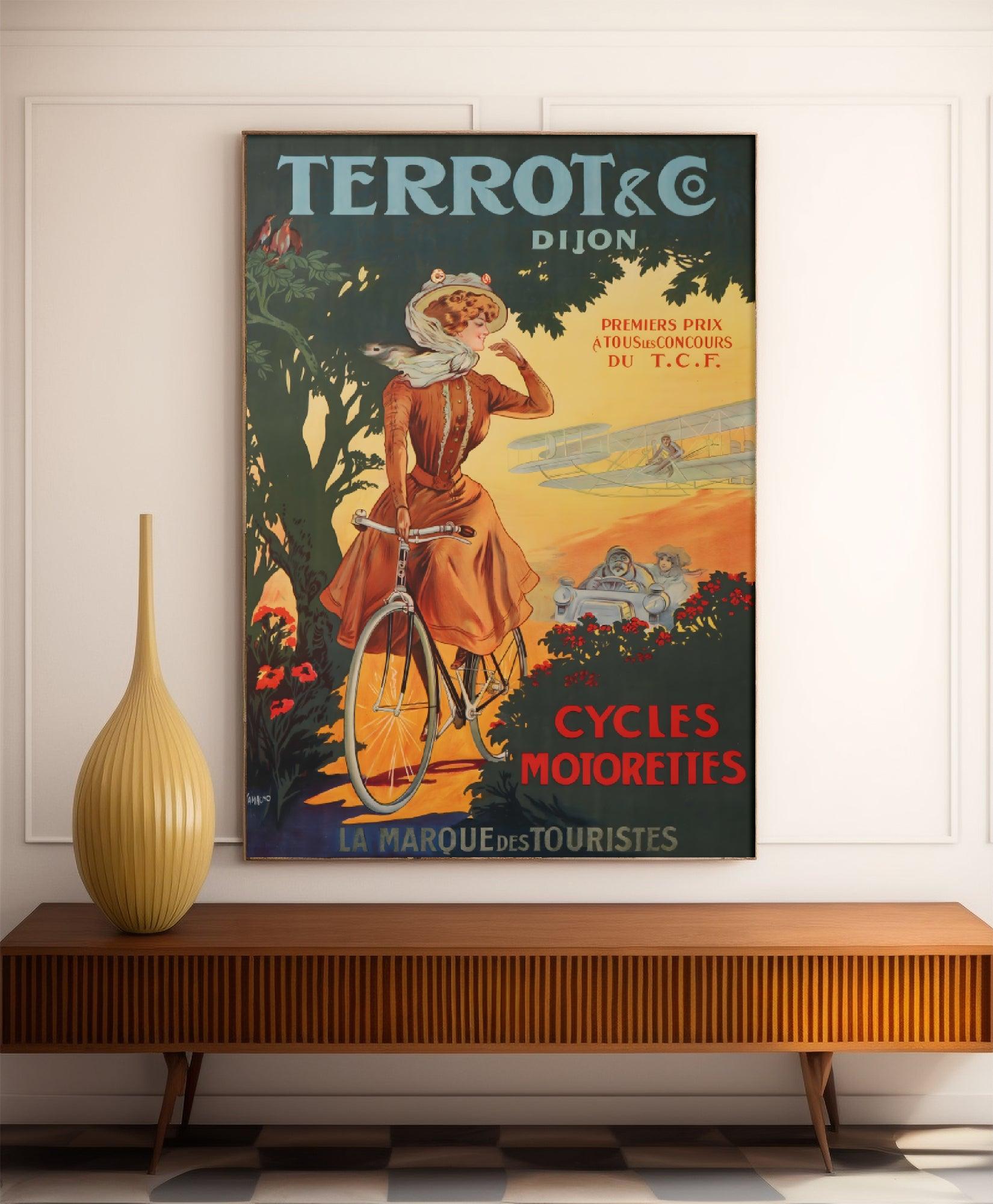 Affiche velo vintage "Terrot et Compagnie" - Francisco Tamagno - Haute Définition - papier mat 230gr/m² - Poster Vintage