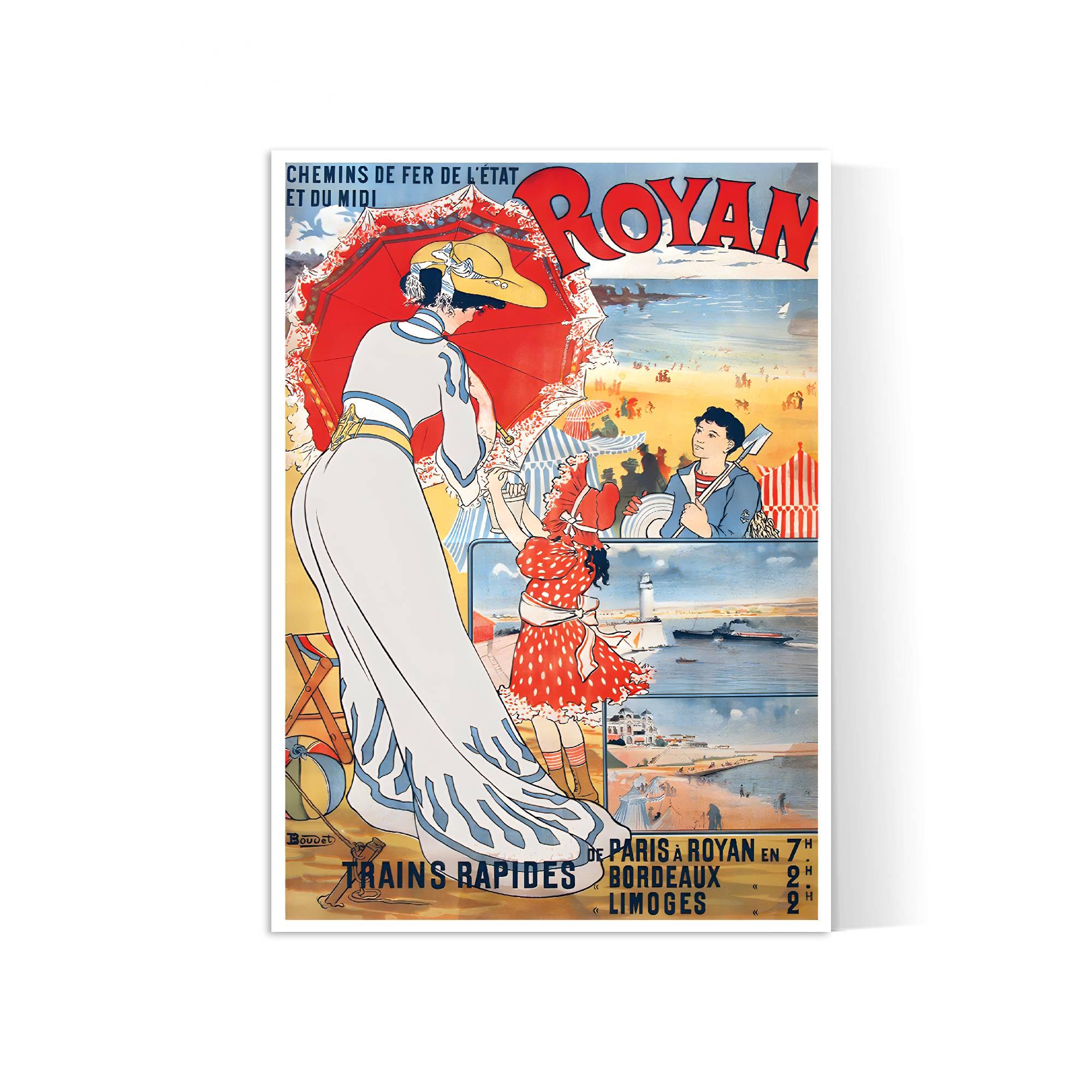 Affiche ville vintage "Royan" - Boudet - Haute Définition - papier mat 230gr/m² - Poster Vintage