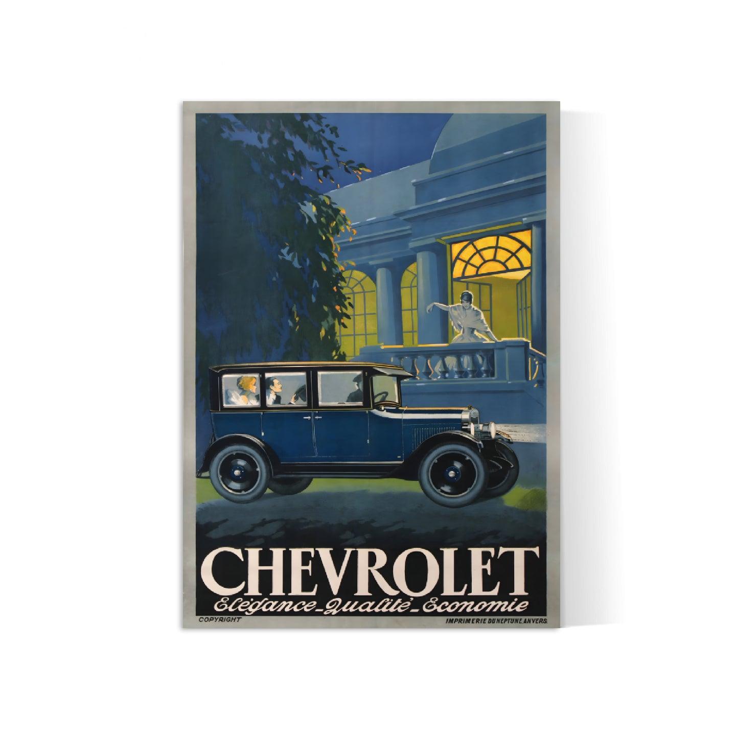 Affiche voiture vintage vintage "Chevrolet" - Haute Définition - papier mat 230gr/m² - Poster Vintage