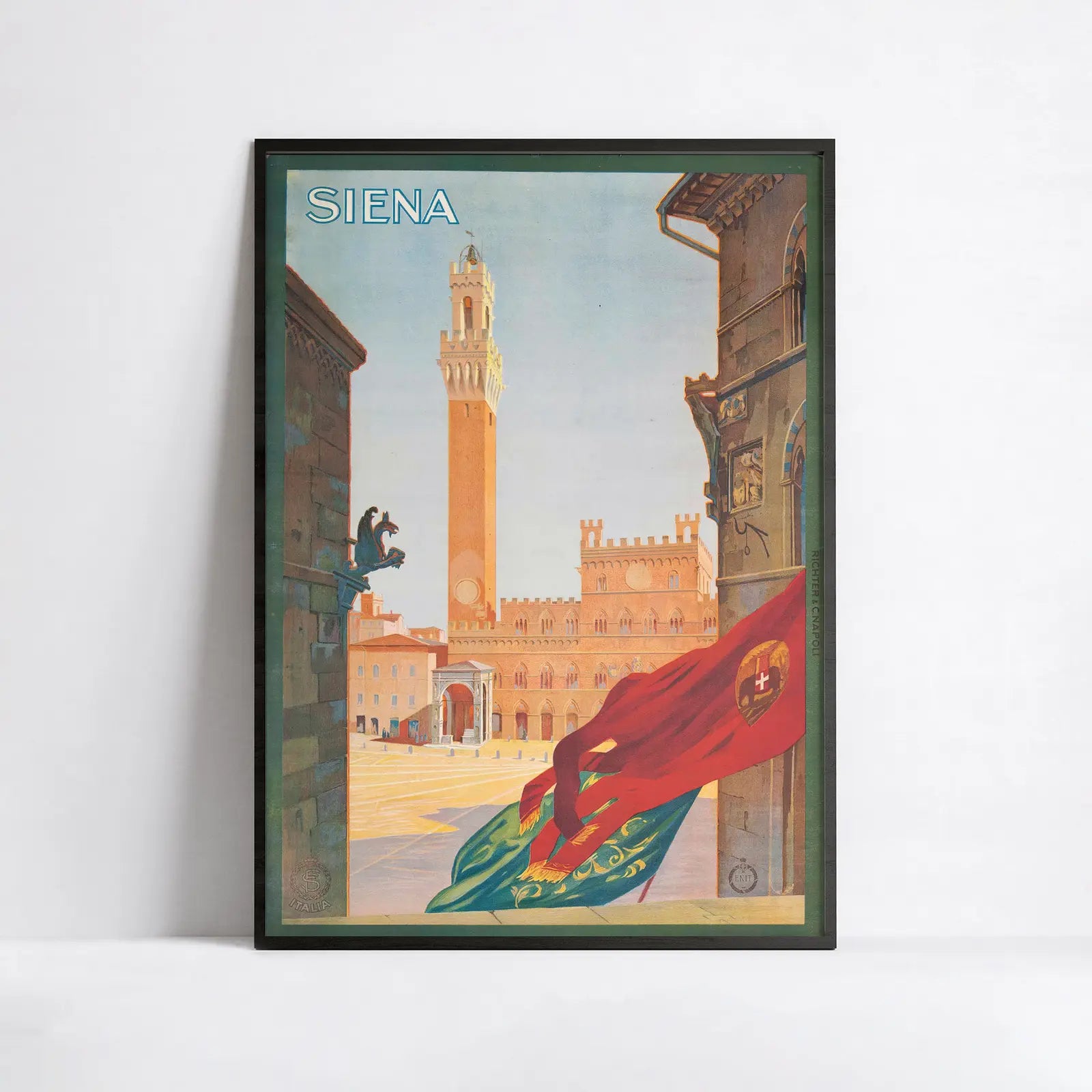 Affiche ville vintage "Siena" - Haute Définition - papier mat 230gr/m²