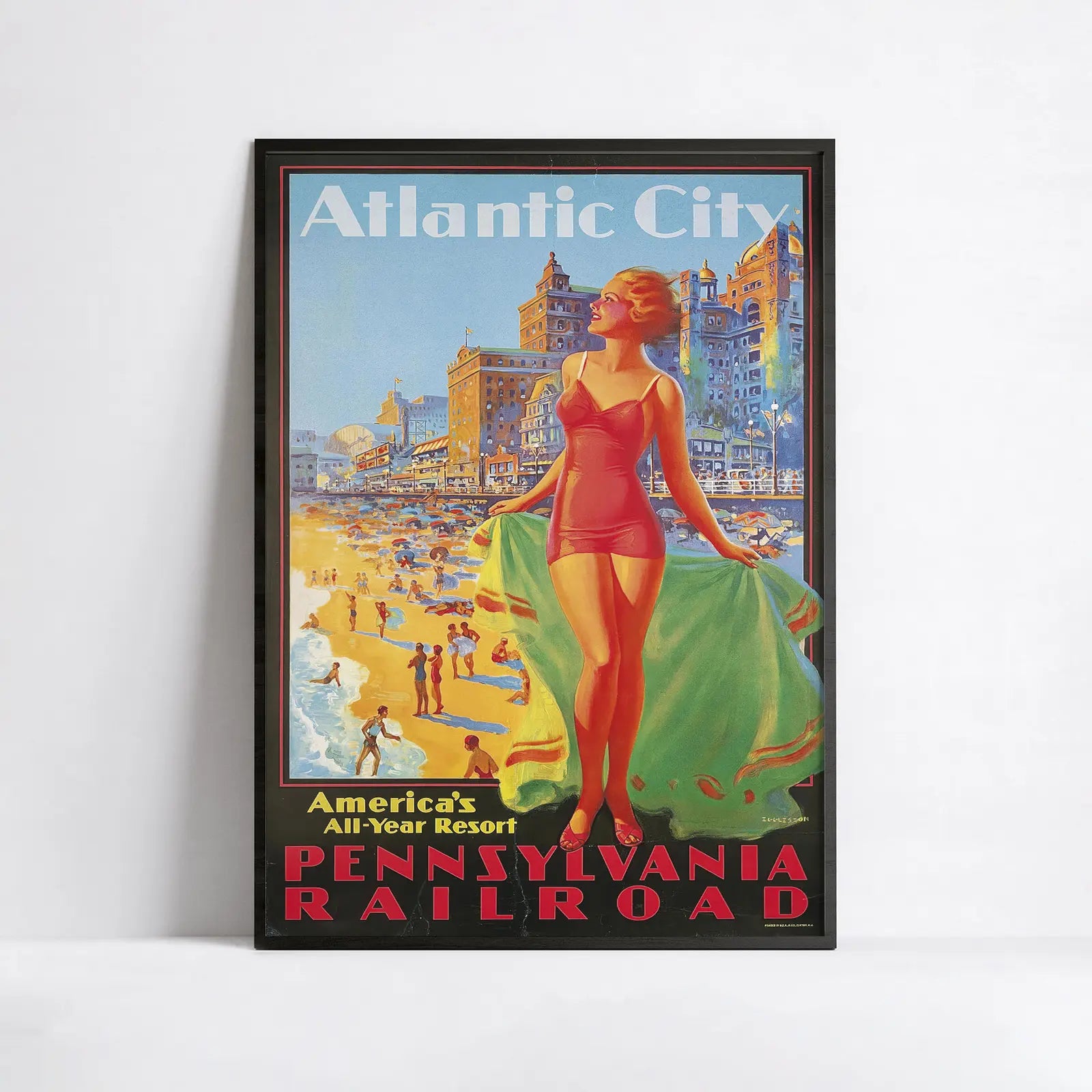 Vintage travel poster "Atlantic Coast Line Railroad" - Edward Mirson Eggleston - High Definition - 230gr/m² matte paper