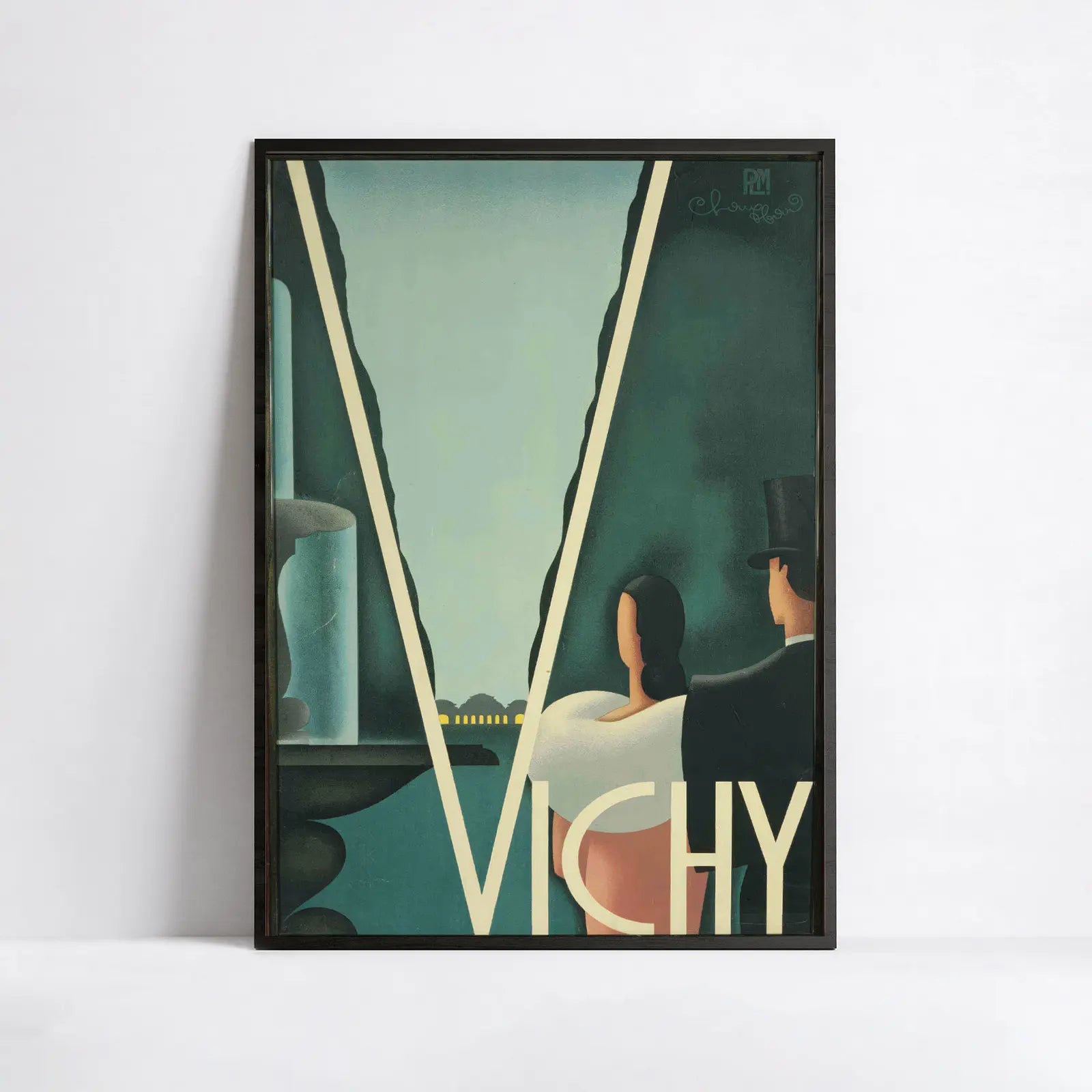 Affiche ville vintage "Vichy" - H. Chauffard - Haute Définition - papier mat 230gr/m²