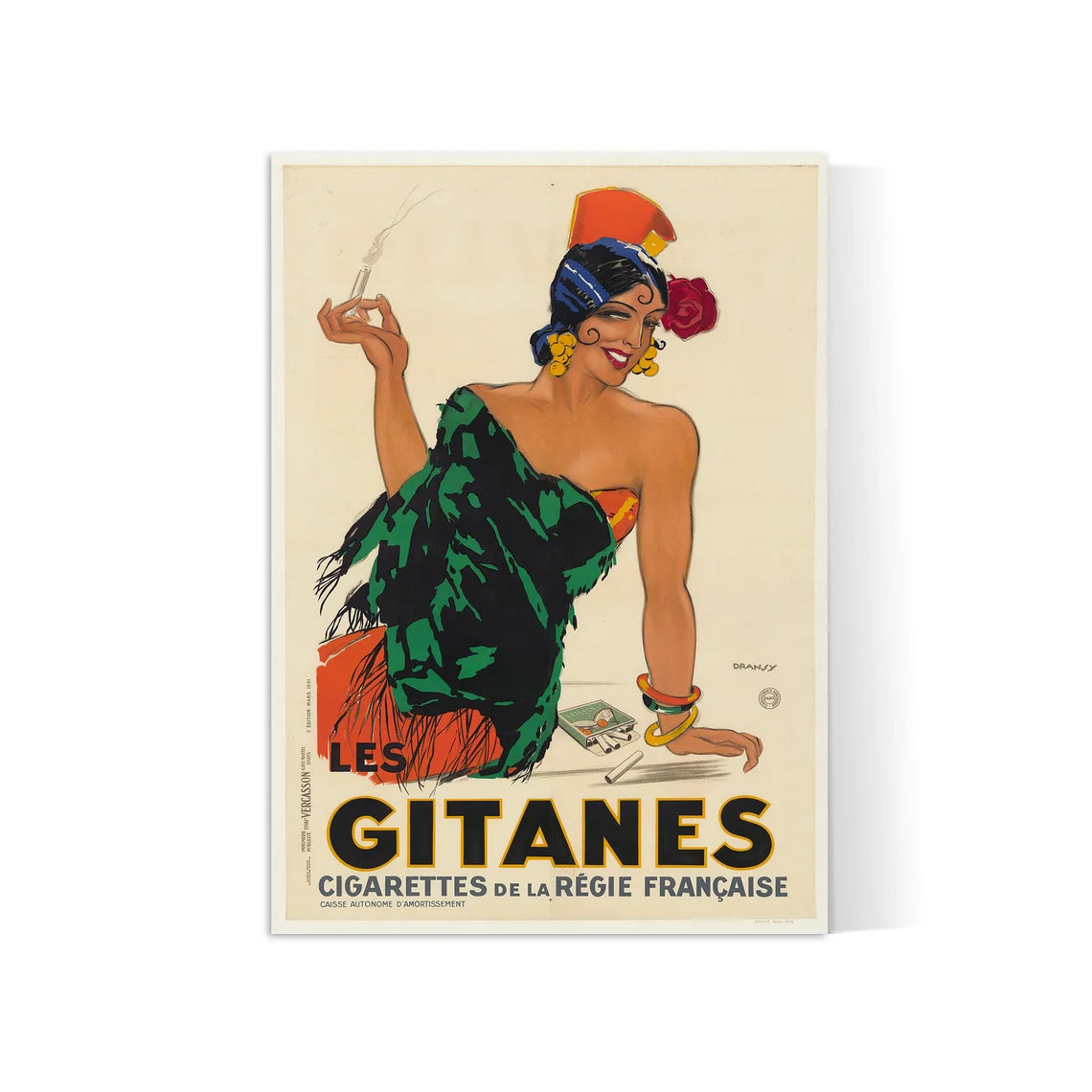 Vintage wall poster "Gitanes" - Art Deco - High Definition - matte paper 230gr/m²